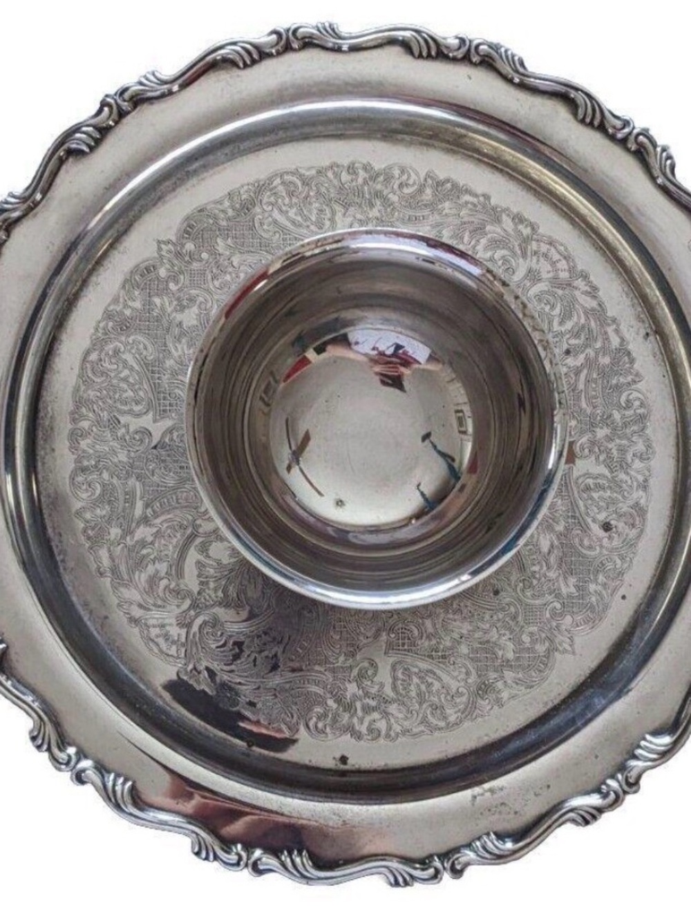 14” Oneida Silver-Tone Serving Chip & Dip Piece